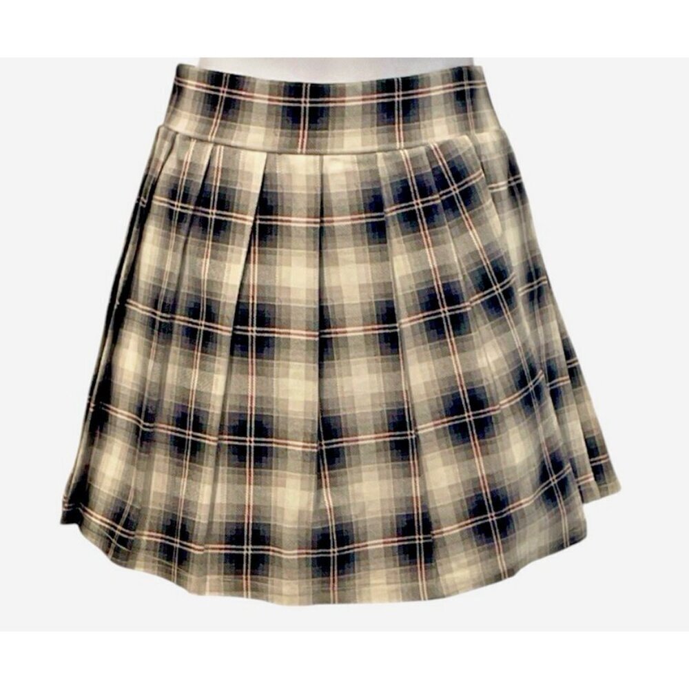 Ardene Womens A Line Pleated Plaid Skort Size XL/TG Multicolor